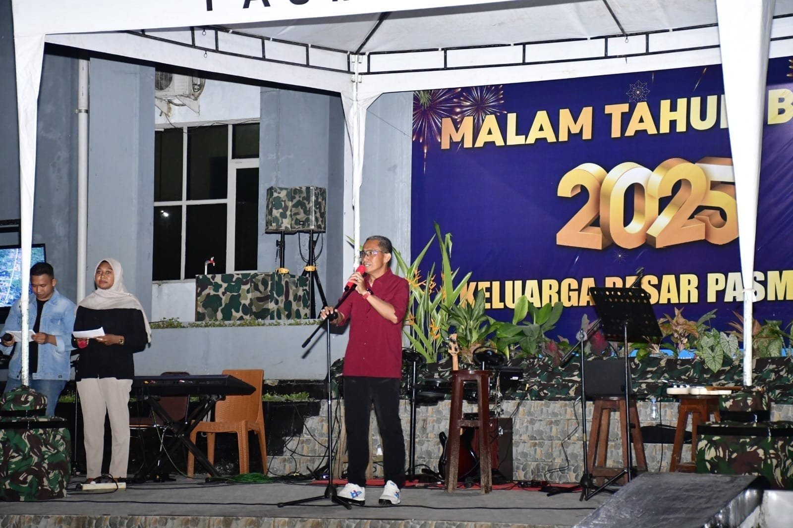 Semangat Baru Menuju Indonesia Maju, Pasmar 3 Gelar Perayaan Malam Pergantian Tahun Baru 2025
