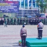 Danrem 151/Binaiya Selaku Dansatgas Hadiri Apel Gelar Pasukan PAM VVIP Dalam Rangka Kunker Wapres RI Ke Wilayah Maluku