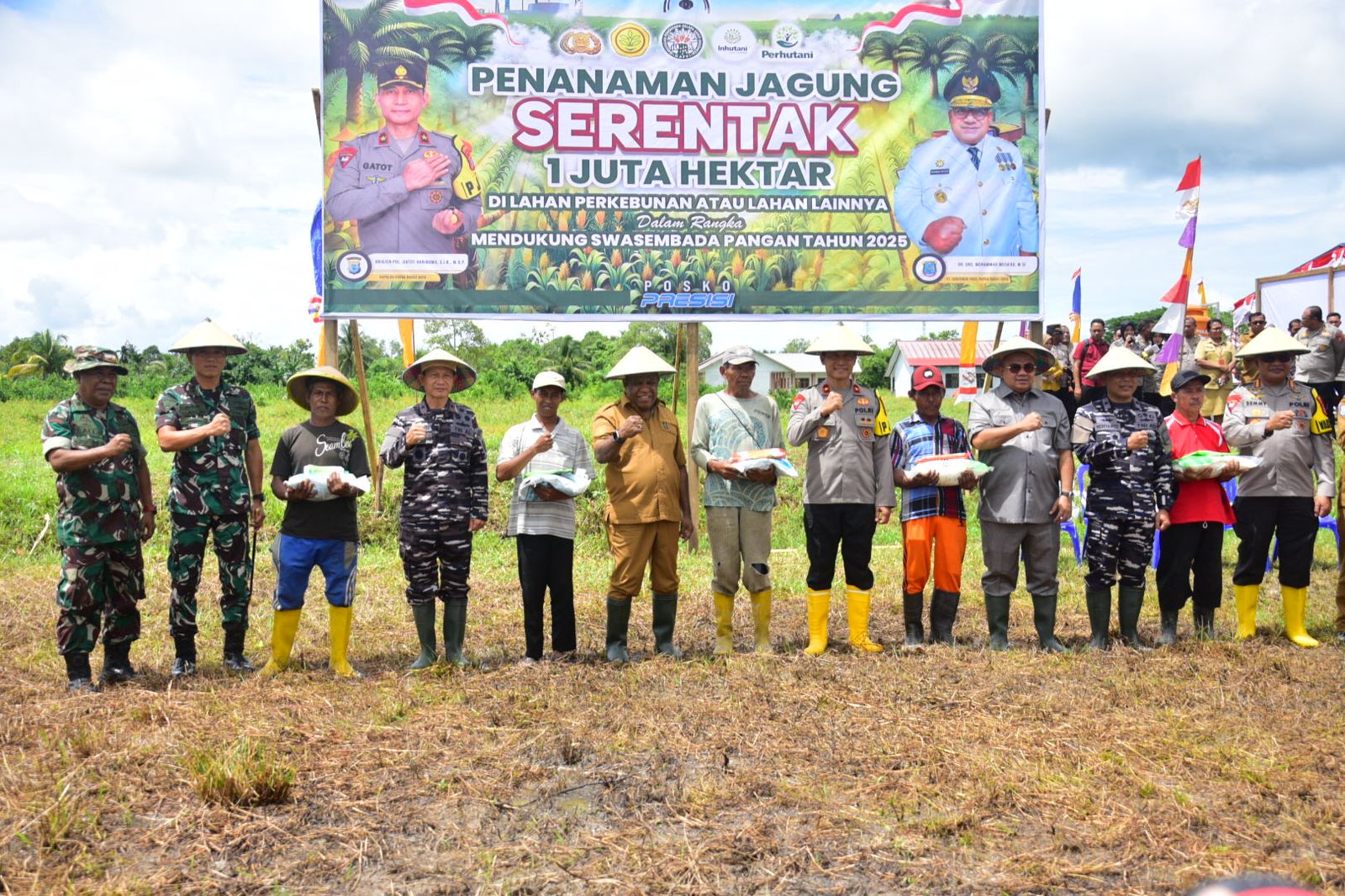 Dandenma Pasmar 3, Hadiri Penanaman Jagung Serentak 1 Juta Hektar