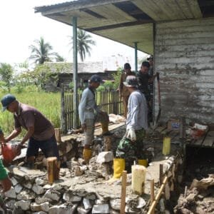TMMD ke-124 HST: Rehab Langgar Darussalam Masuki Tahap Pembuatan Fasilitas Mandi Cuci Kakus