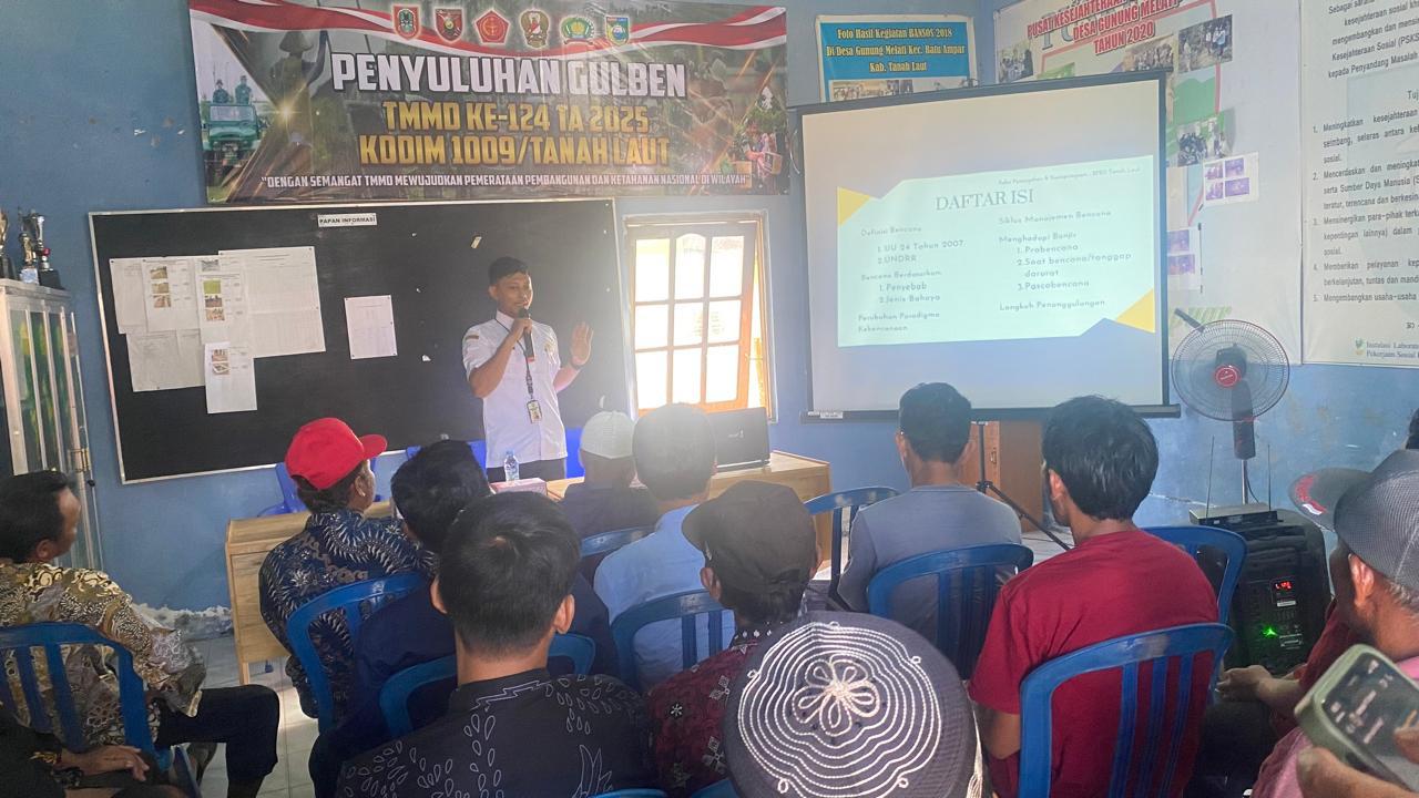 Satgas TMMD Kodim 1009/Tla dan BPBD Sosialisasi Mitigasi Bencana Alam