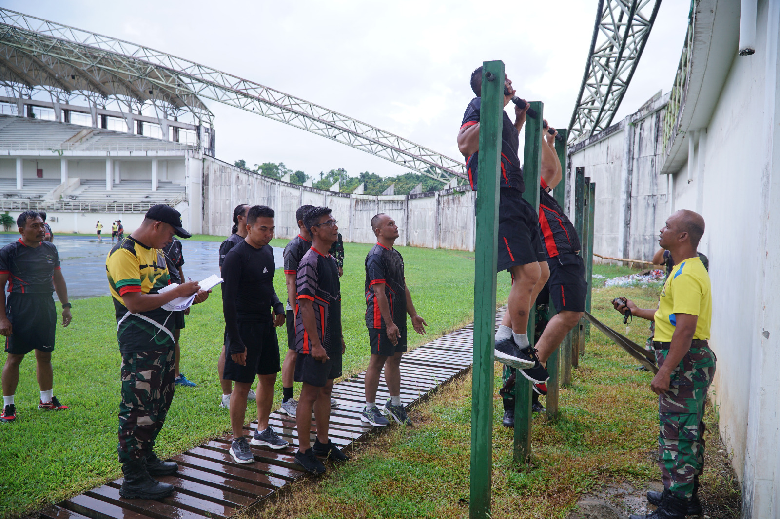 Tingkatkan Kemampuan Fisik Prajurit, Kodim 0906/Kkr Gelar Garjas Periodik