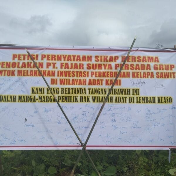 Masyarakat Adat Lembah Klaso Tegas Tolak Sawit: Pasang Bambu Tui Sakral Sebagai Simbol Larangan