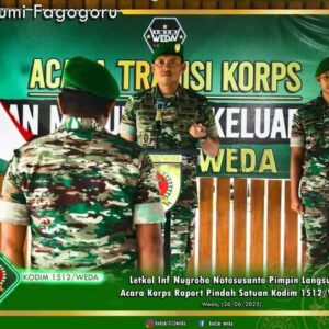 Kodim 1512/Weda Menggelar Acara Korps Raport Pindah Satuan