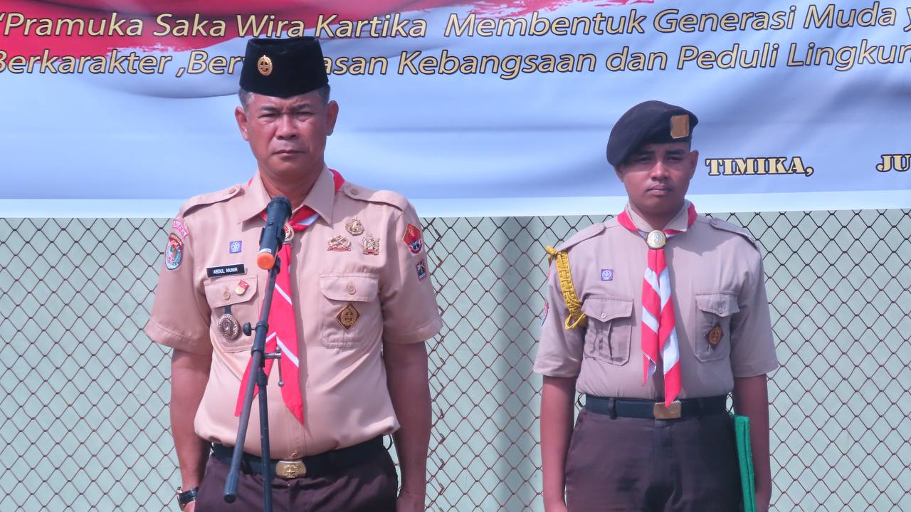 Kodim 1710/Mimika Tutup Persami Pramuka, Wujudkan Generasi Berkarakter dan Disiplin