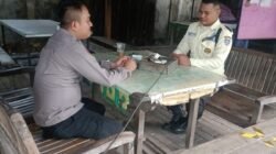 Bhabinkamtibmas Desa Sukanagara Sambangi Satpam PT HDP, Sampaikan Pesan Kamtibmas