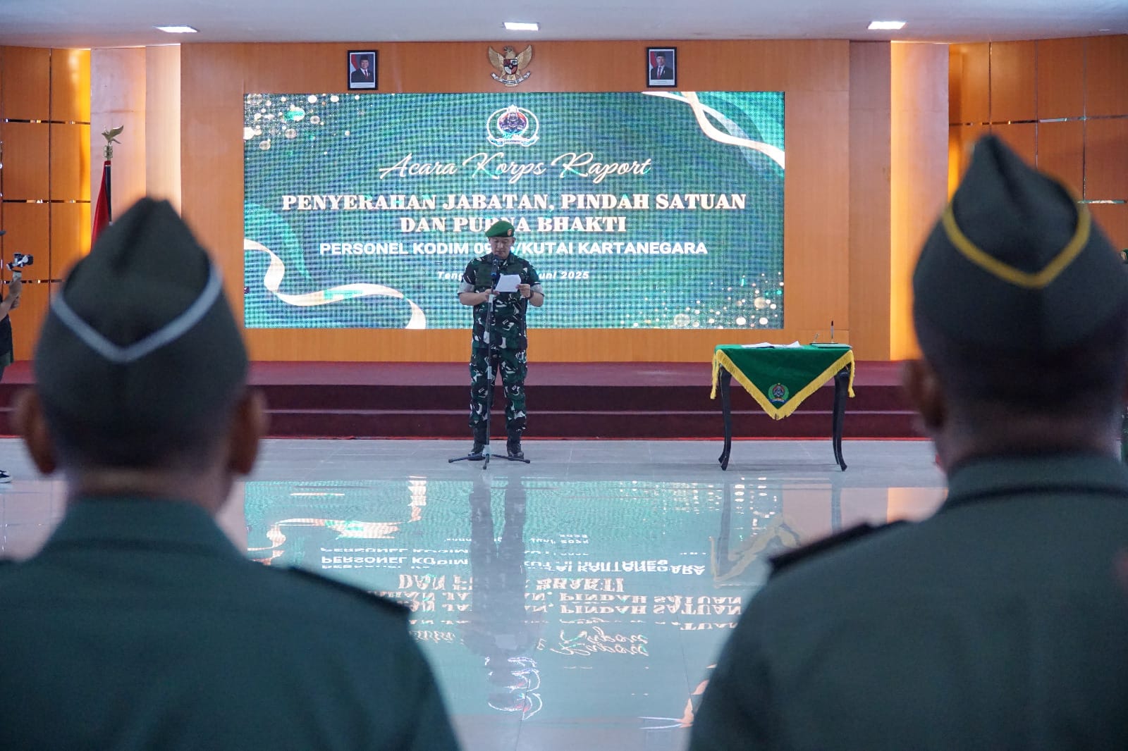 Dandim 0906/Kkr Pimpin Korp Raport Pindah Satuan Dan Purna Bhakti Personil Kodim