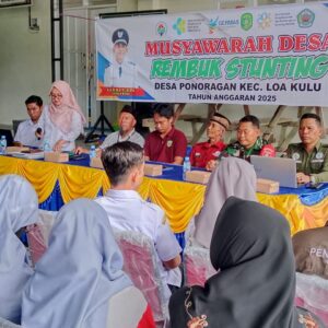 Babinsa Ponoragan Hadiri Musyawarah Desa Dalam Rangka Rembuk Stunting