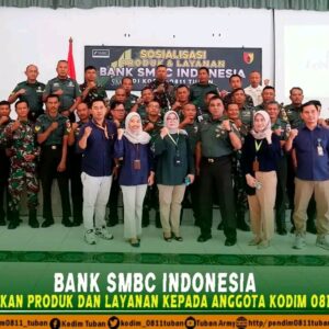 Anggota Kodim 0811/Tuban Terima Sosialisasi Produk Dan Layanan Pra Pensiun Dari Bank SMBC Indonesia