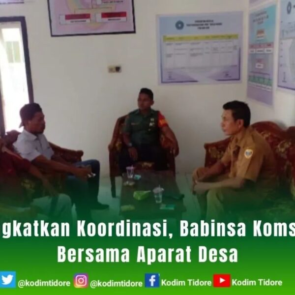 Tingkatkan Koordinasi, Babinsa Komsos Bersama Aparat Desa