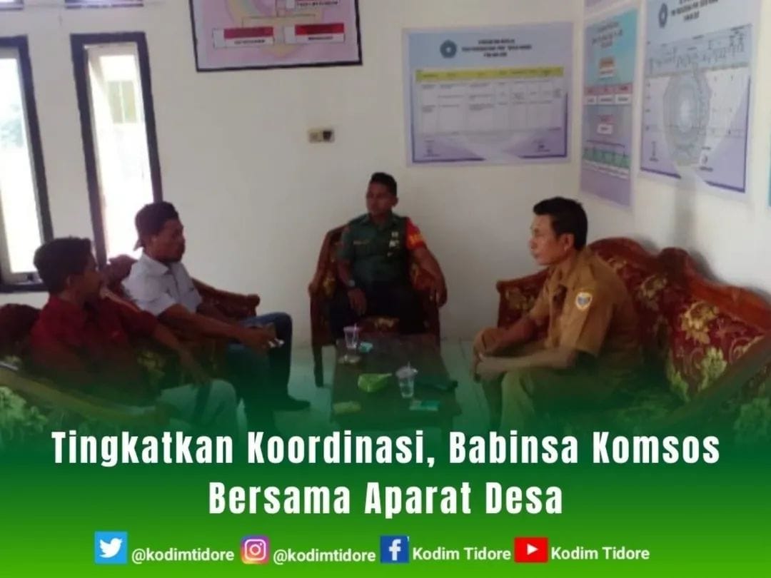 Tingkatkan Koordinasi, Babinsa Komsos Bersama Aparat Desa