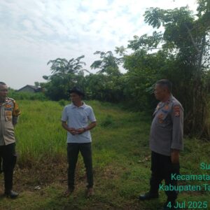Polsek Cikupa Cek Lahan Program Ketahanan Pangan di Desa Sukadamai