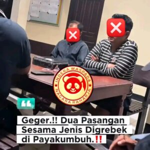Terbongkar! Dua Pria Diduga L6BT Digerebek Tanpa Busana di Payakumbuh