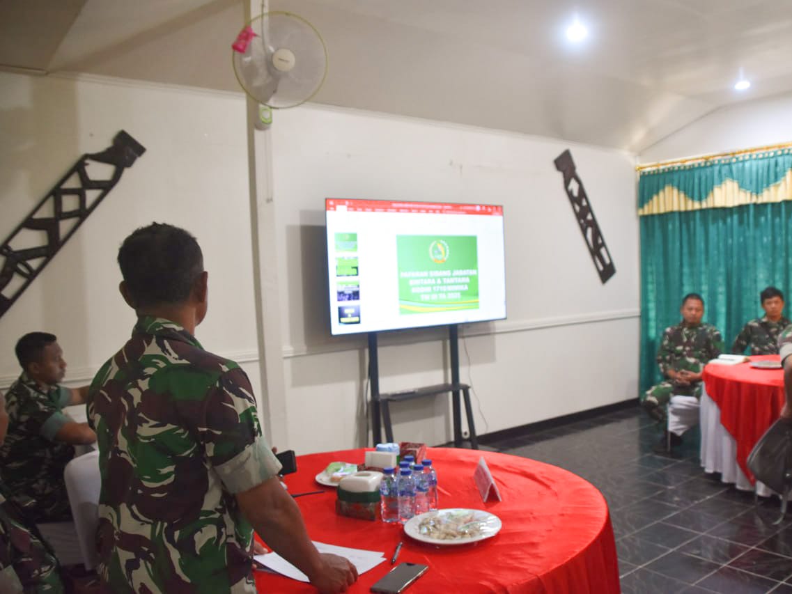 Kodim 1710/Mimika Gelar Sidang Jabatan, Wujudkan Manajemen Organisasi Yang Efektif