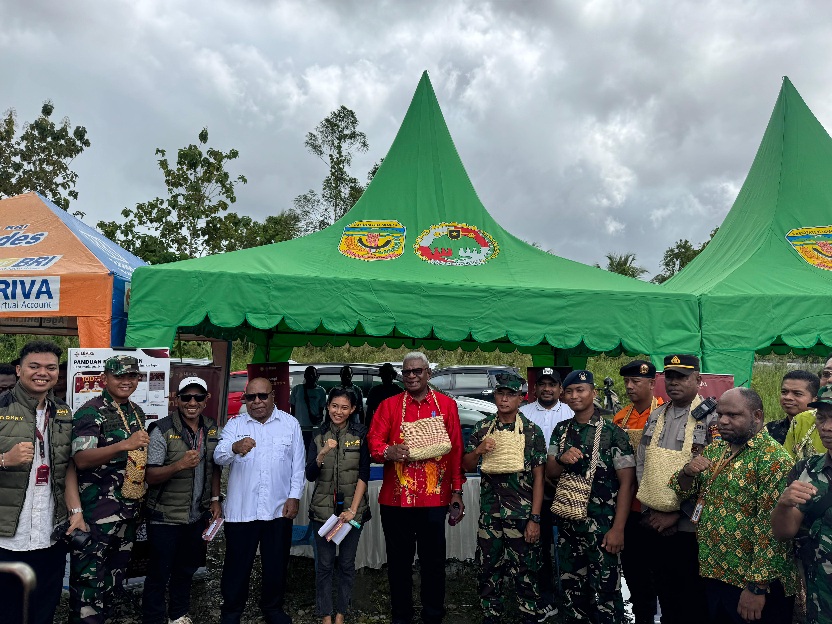 Dandim 1710/Mimika Hadiri Lounching Koperasi Desa/Kelurahan Merah Putih Di Wilayah Kabupaten Mimika