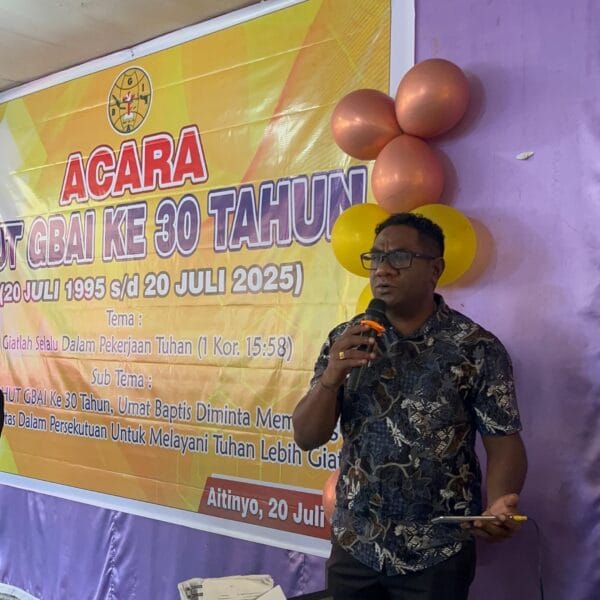 Kapolres Maybrat Hadiri Perayaan HUT ke-30 Gereja Baptis Anugrah Indonesia (GBAI) di Aitinyo