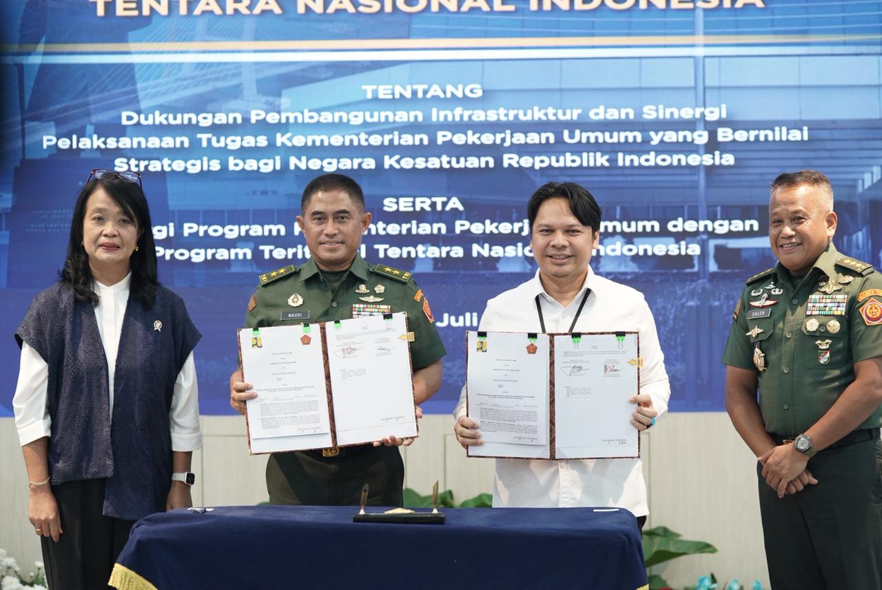 TNI dan Kementerian PU Teken Nota Kesepahaman Dukungan Pembangunan Infrastruktur