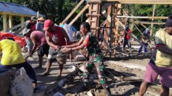 Pengabdian Tanpa Batas: Babinsa dan Warga Gotong Royong Bangun Rumah Ibadah