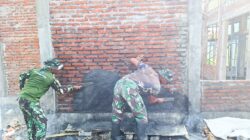 Tingkatkan Fasilitas Tempat Ibadah, Satgas TMMD 125 Kodim Bojonegoro Bangun Musholla
