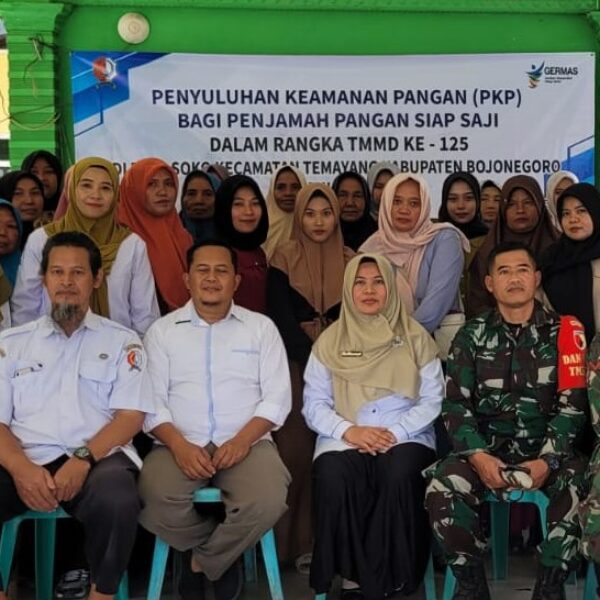 Tingkatkan Kesadaran Masyarakat, TMMD 125 Bojonegoro Gelar Penyuluhan Keamanan Pangan