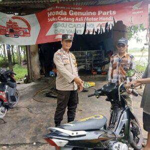 Sukseskan Operasi Patuh 2025, Polsek Widang Sosialisasi Larangan Knalpot Brong