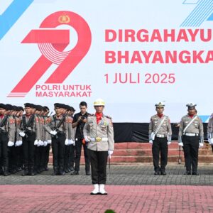 Danlanud Sultan Hasanuddin Hadiri Upacara Peringatan HUT Bhayangkara ke-79