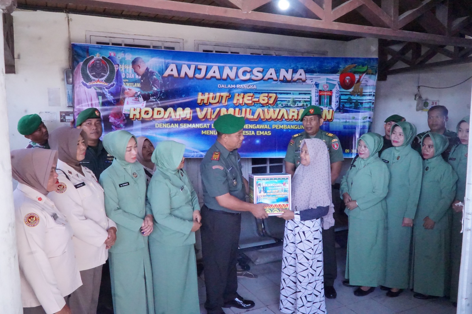 HUT ke-67 Kodam VI/Mlw, Kodim 0906/Kkr Pererat Silaturahmi Lewat Anjangsana
