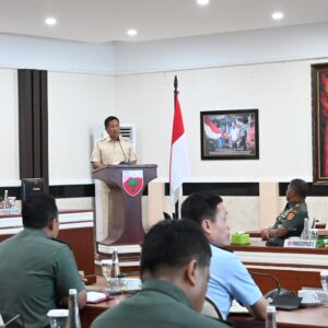 Danwing Udara 5 Hadiri Entry Meeting Satgas Penatausahaan Pemanfaatan BMN Kemhan dan TNI