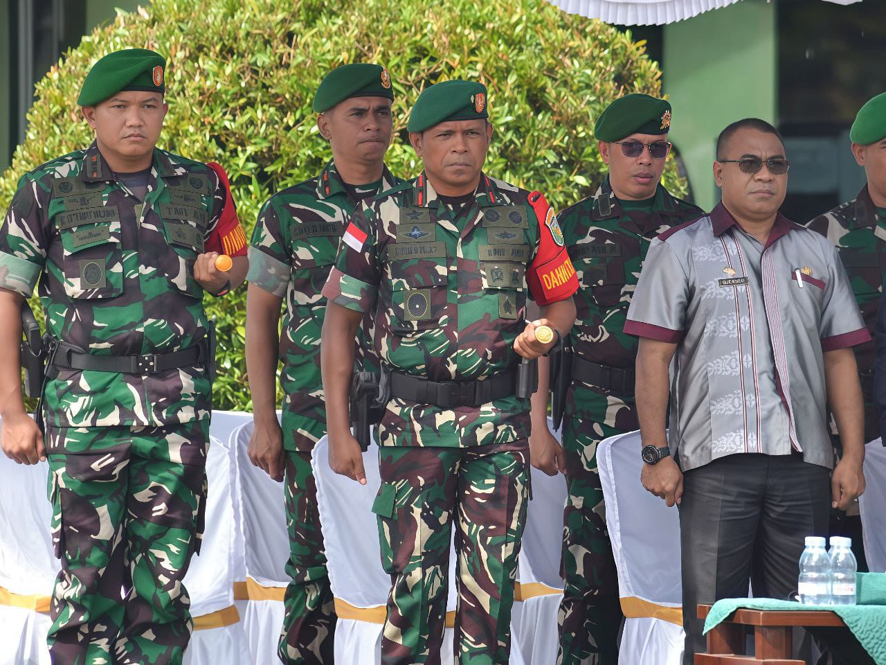 Dandim 1710/Mimika Hadiri Upacara Serah Terima Satgas Pam Obvitnas PT. Freeport Indonesia