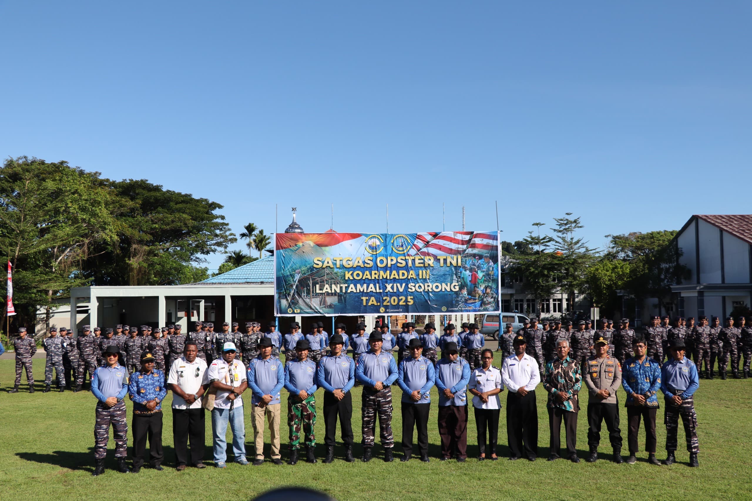 Wujudkan Pembangunan dan Kesejahteraan, Lantamal XIV Gelar Upacara Pembukaan Satgas Opster TNI TA. 2025