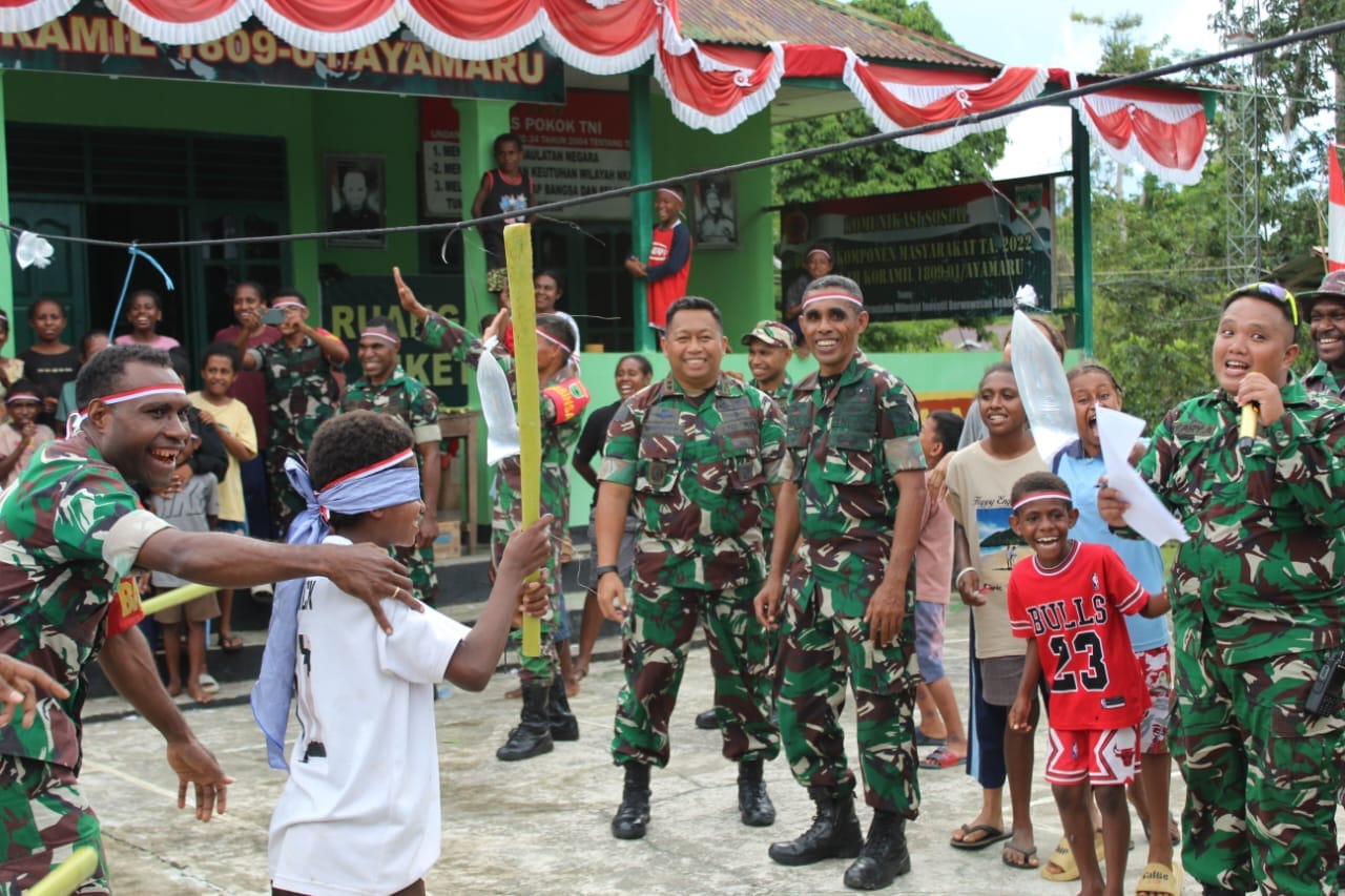 Meriahkan HUT kemerdekaan RI Ke-80 Kodim Maybrat Gelar Berbagai Lomba