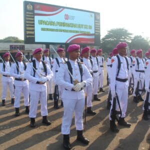 Penuh Khidmat, Prajurit Yonif 2 Marinir Ikuti Upacara Memperingati Hari Kemerdekaan 17 Agustus