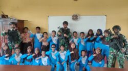 Tanamkan Disiplin, Satgas Yonif 410/Alugoro Ajarkan PBB Kepada Siswa di Perbatasan RI-PNG