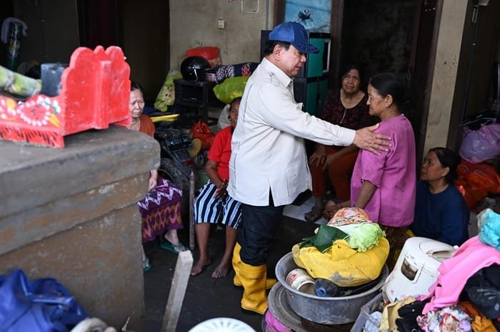 Panglima TNI Dampingi Presiden Prabowo Tinjau Lokasi Pasca Banjir di Bali
