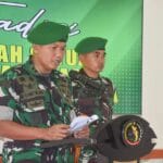 Dandim 1710/Mimika Pimpin Acara Tradisi Korps Pindah Satuan dan Purna Tugas