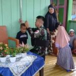 Satgas Yonif 410/Alugoro Gelar Posyandu di Distrik Kamundan