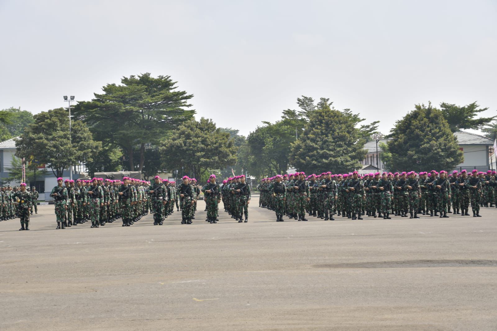 Prajurit Yonif 2 Marinir Ikuti Apel Kesiapan Kontingen TNI AL Sambut HUT TNI ke-80