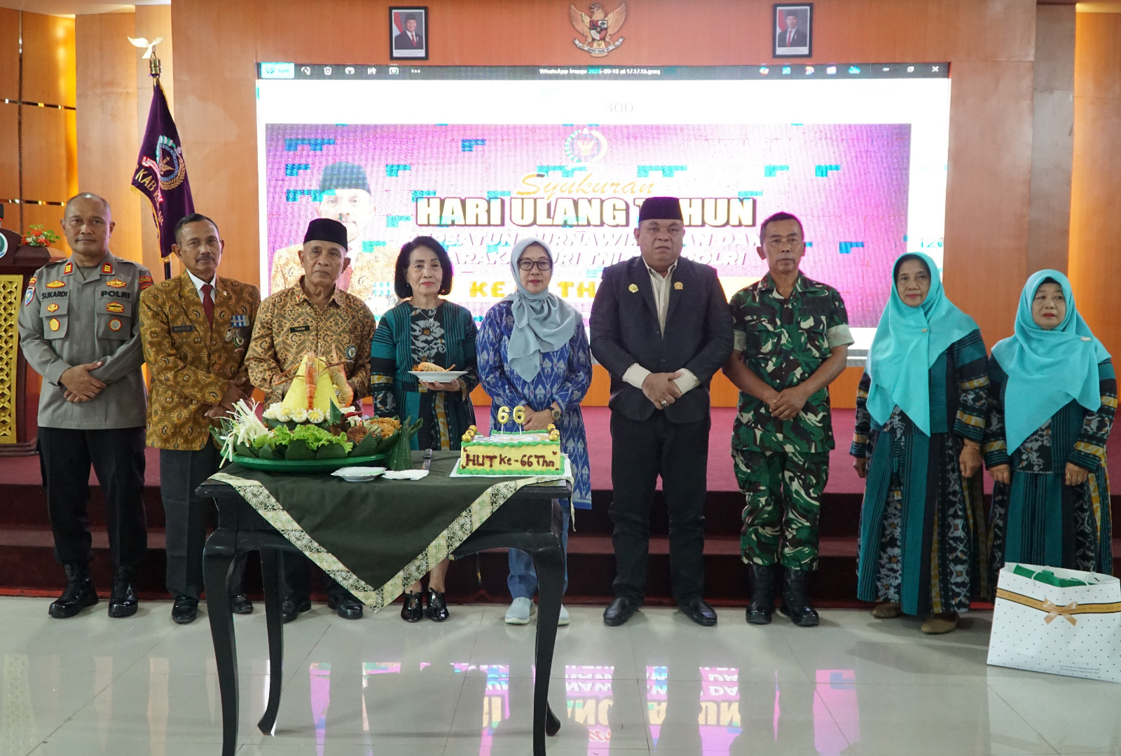 Jalin Sinergi Yang Kuat, Pj Kasdim 0906/Kkr Hadiri Syukuran HUT ke-66 Pepabri