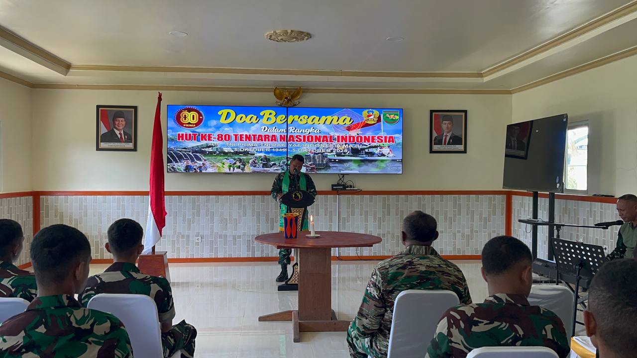 Kodim 1710/Mimika Gelar Doa Bersama Dalam Rangka Memperingati HUT Ke-80 TNI Tahun 2025
