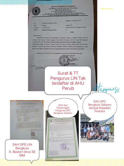 Bertus MS Siap Lapor Ke APH Terkait Surat Palsu yang Mengatasnamakan LIN Bengkulu Bertus MS Siap Lapor Ke APH Terkait Surat Palsu yang Mengatasnamakan LIN Bengkulu