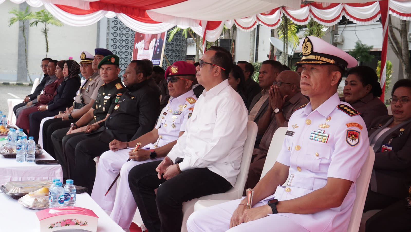 Teguhkan Semangat Persatuan, Dansatrol Kodaeral XIV Hadiri Upacara Peringatan Sumpah Pemuda Di Sorong