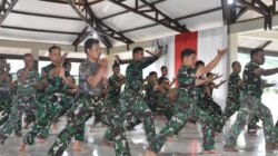 Latih Ketangkasan Prajurit, Kodim 1710/Mimika Gelar Latihan Pencak Silat Militer