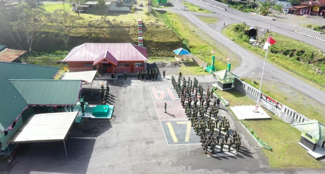 Kodim 1714/Puncak Jaya dan Satgas Penugasan Gelar Upacara HUT Ke-80 TNI Prima TNI Rakyat Indonesia Maju