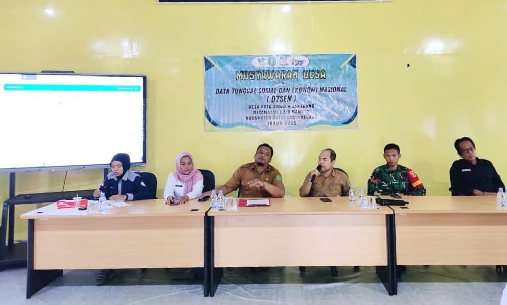 Babinsa Koba Hadiri Musdes Tentang DTSEN Wujudkan Satu Data Sosial Dan Ekonomi
