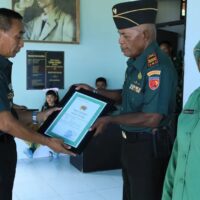 Kodim 1505/Tidore Gelar Acara Purna Bhakti dan Pelepasan Pindah Satuan Personel