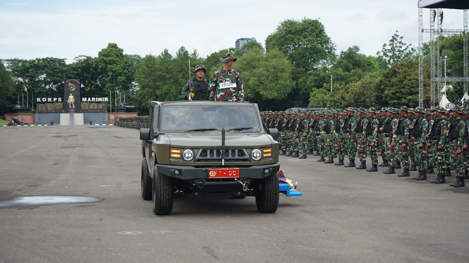 Komandan Batalyon Infanteri 2 Marinir Beserta Prajurit Yonif 2 Marinir Ikuti Gladi Kotor Rangkaian HUT Ke-80 Korps Marinir