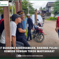 Pererat Suasana Kebersamaan, Babinsa Pulau Pinang Komsos Dengan Tokoh Masyarakat