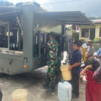 Mobil RO Yon Zipur 1/DD Siap Pastikan Ketersedian Air Bersih Di Tapanuli Utara