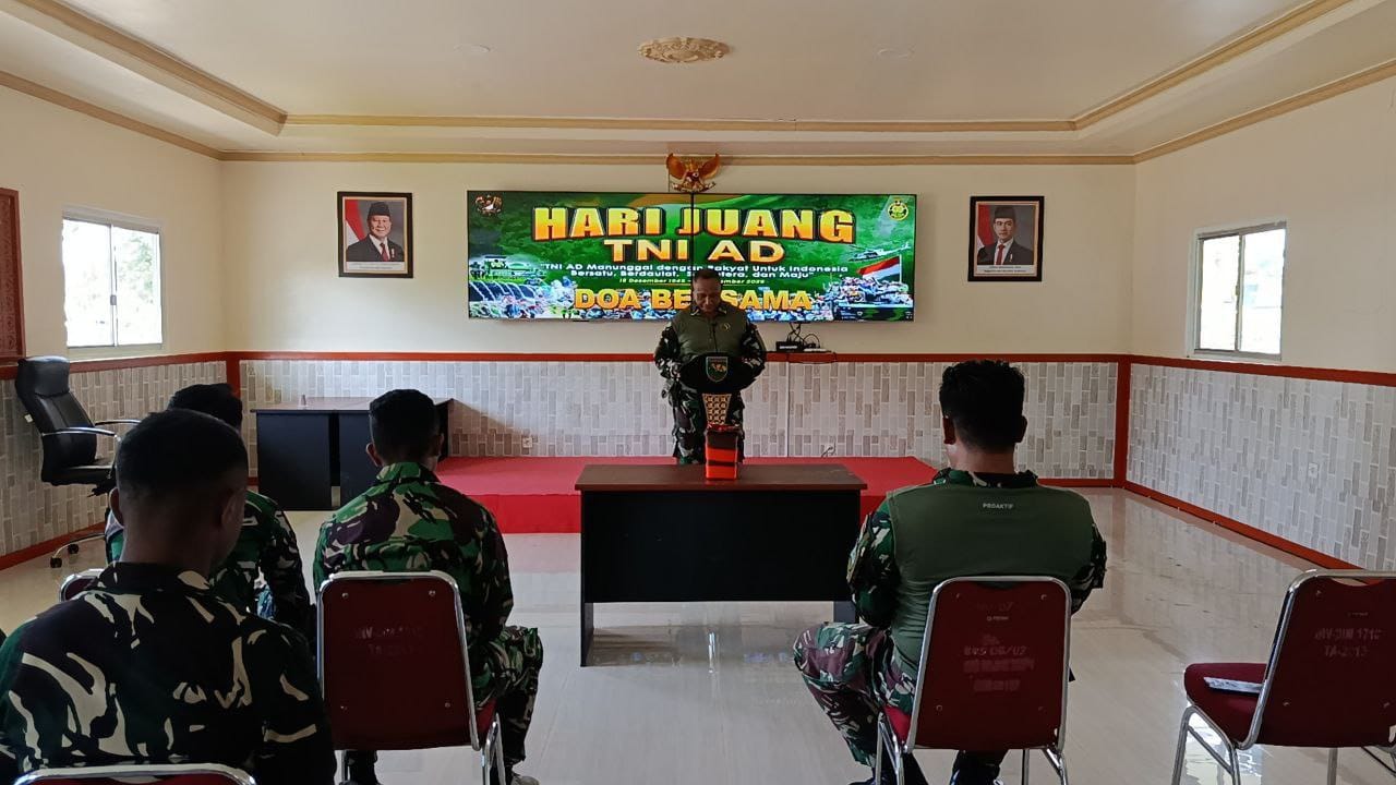 Jelang Peringatan Hari Juang Ke-80 TNI AD Tahun 2025, Prajurit Kodim 1710/Mimika Gelar Doa Bersama