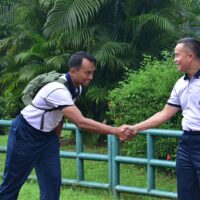 Jalin Silaturahmi, Danyonif 2 Marinir Ikuti Olahraga Bersama Seluruh Perwira Pasmar 1